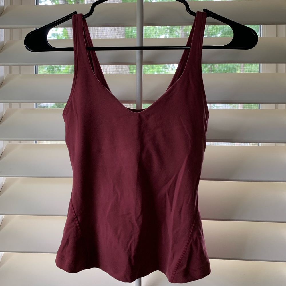 Dark Red Full Length Align Tank